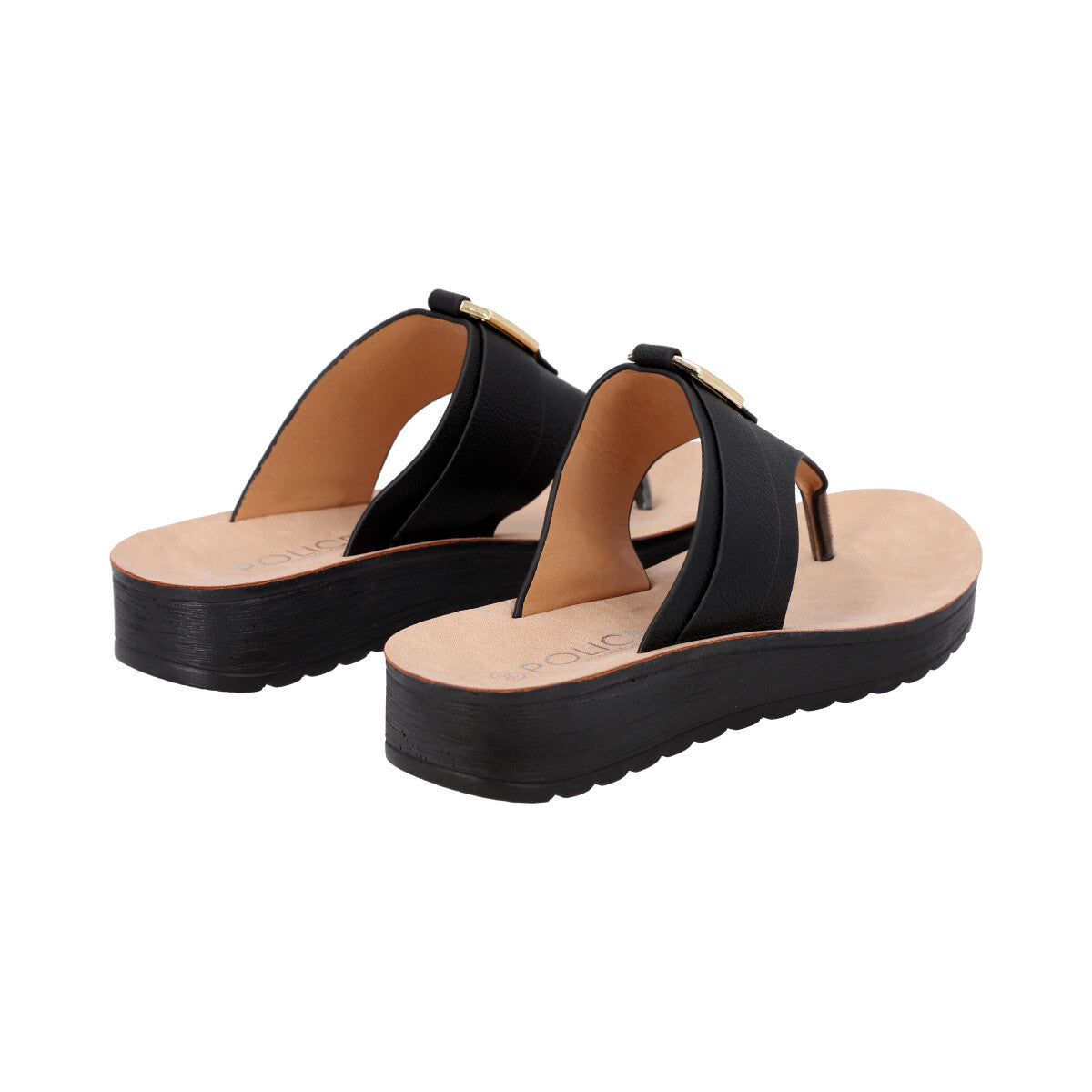 Sandalia Mujer Negro Sole  Police