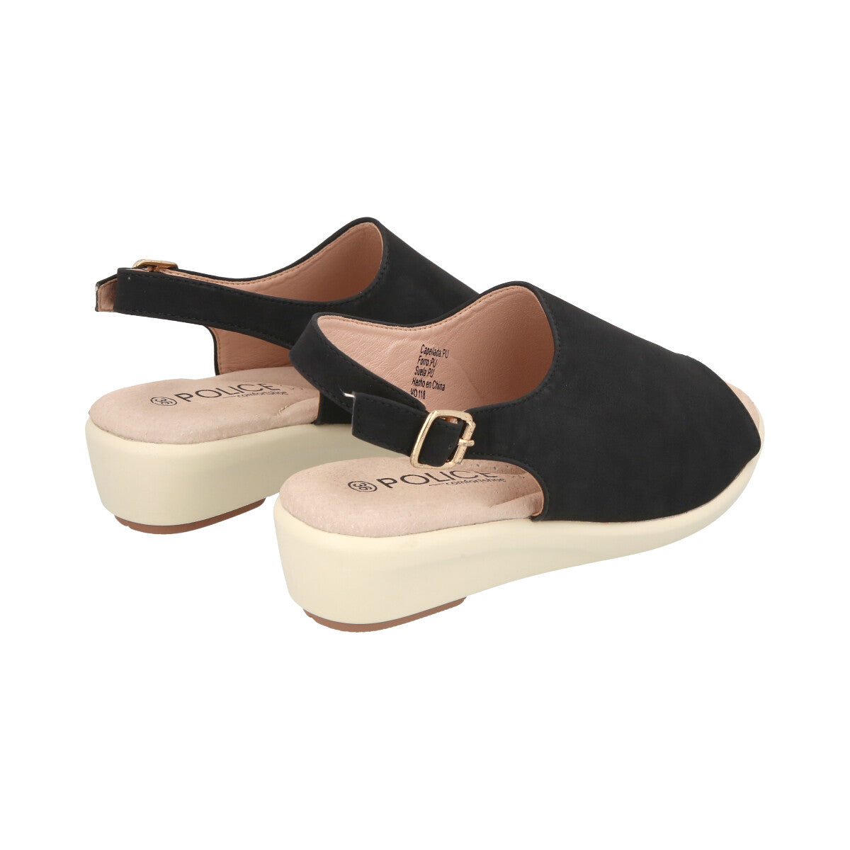 Sandalia Mujer  Negro Sonia Police