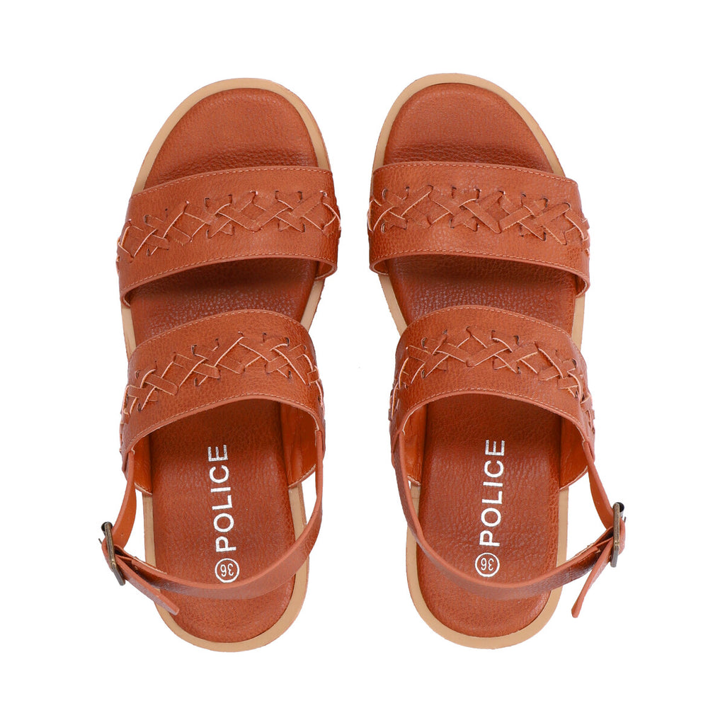 Sandalia Mujer Camel Fini Police