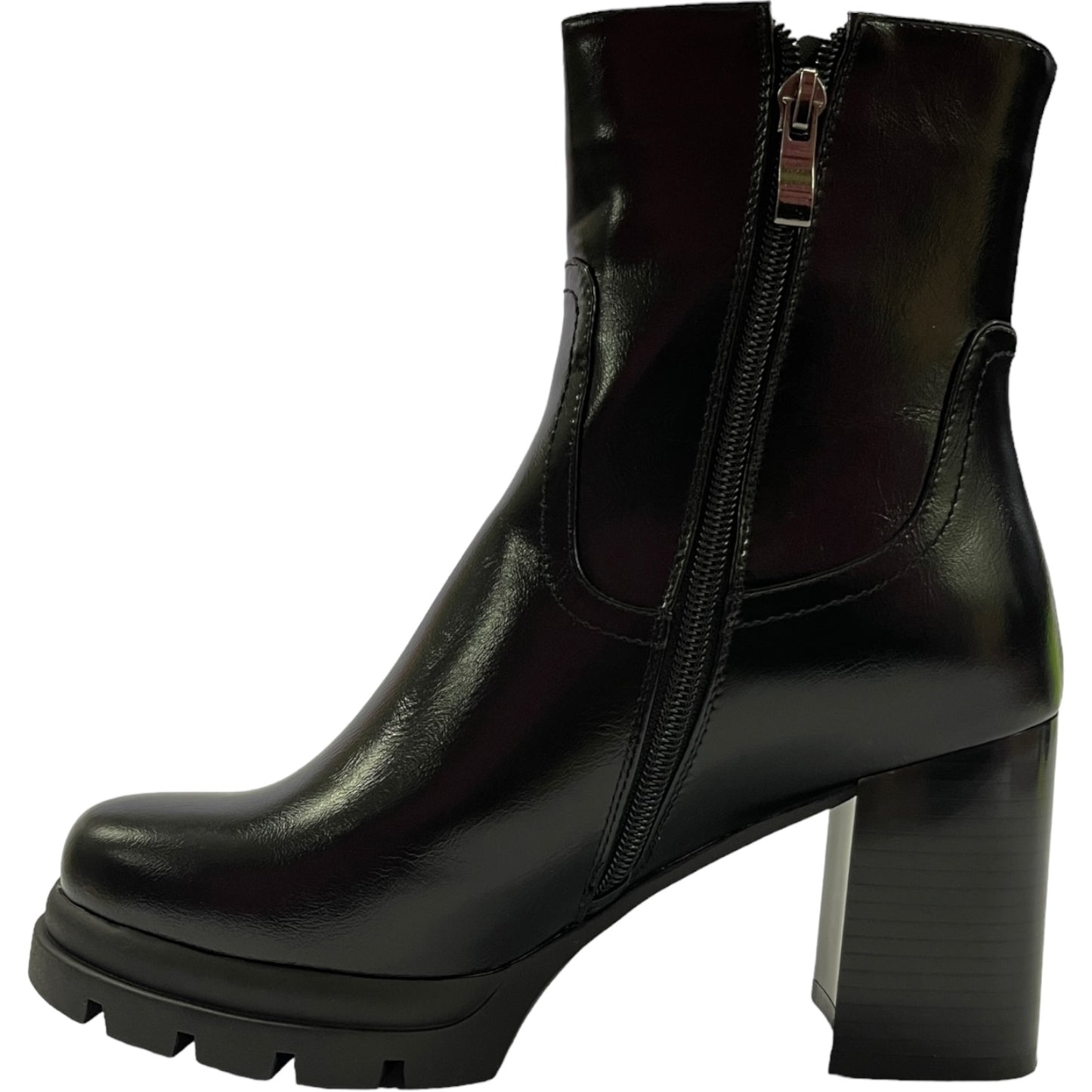 Botin Mujer Negro Taco Medio Bilbao Detogni