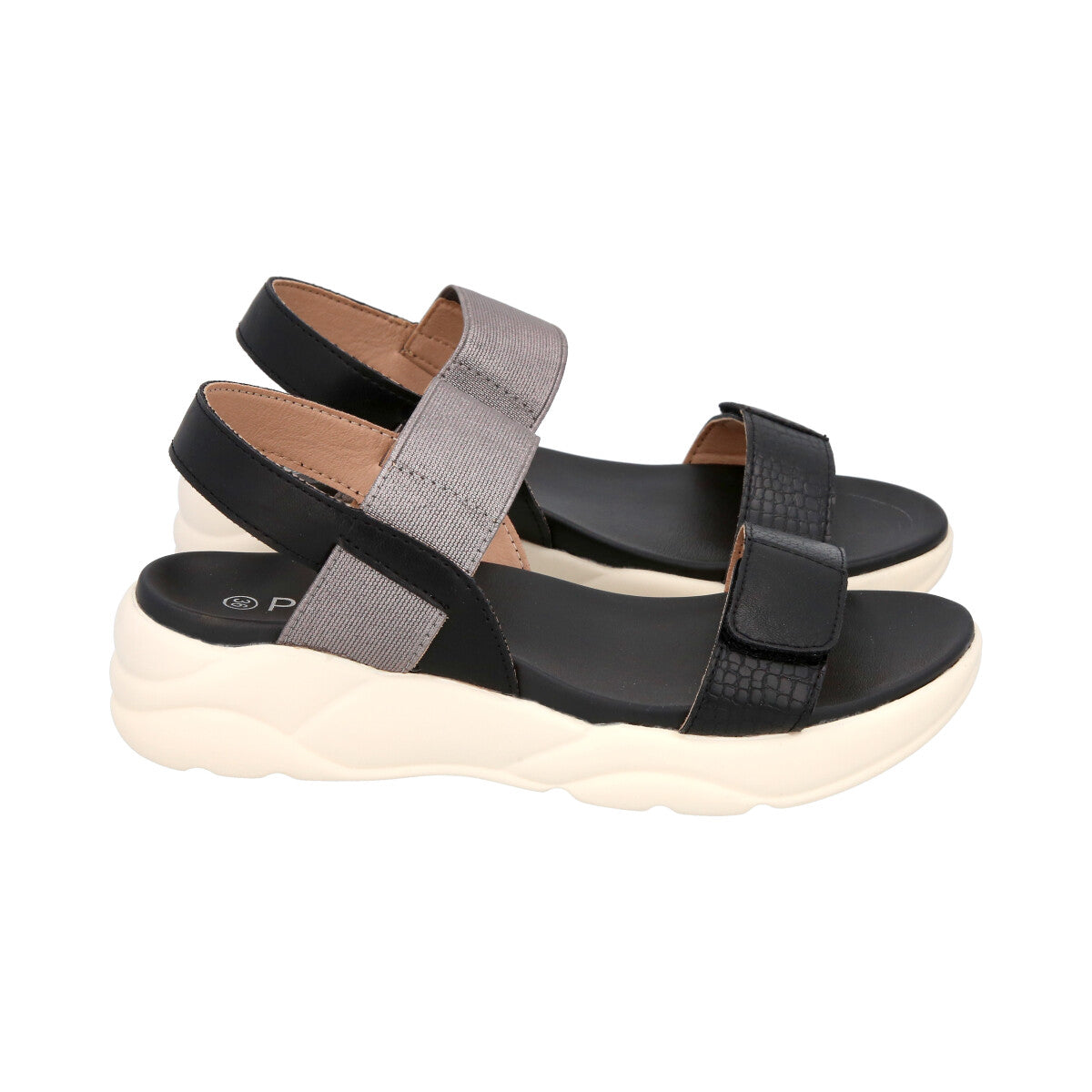 Sandalia Mujer Negro Pancha Police