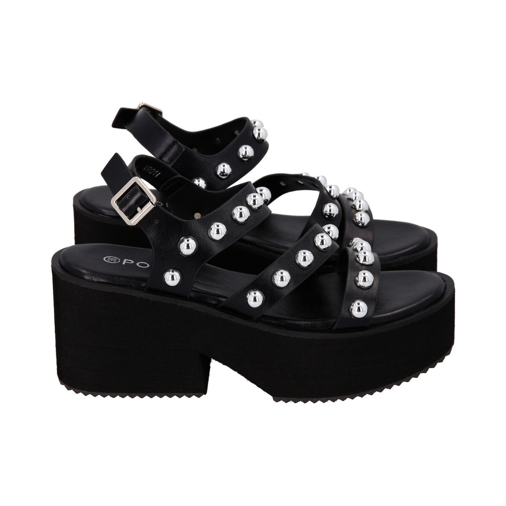 Sandalia Mujer Negro  Trixie Police