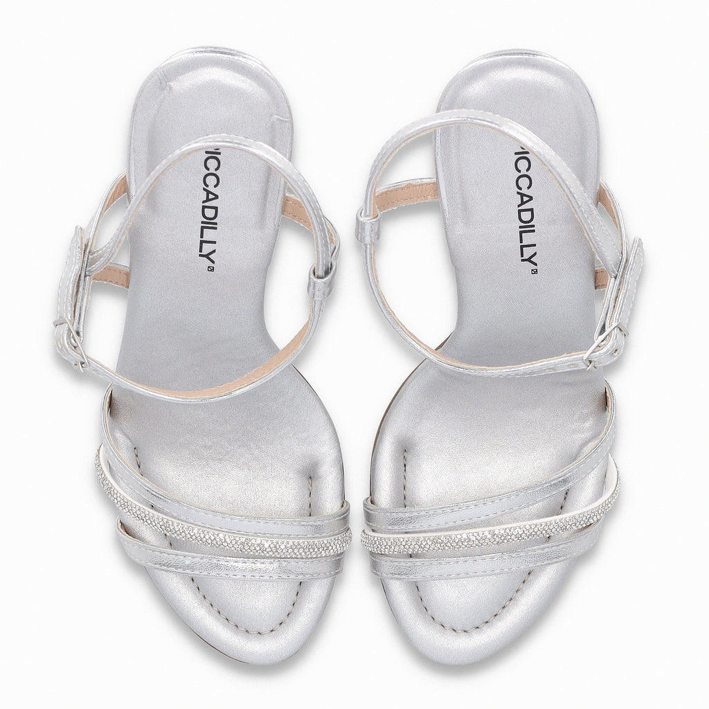 Sandalia Mujer Plateado/Strass Rafa Piccadilly