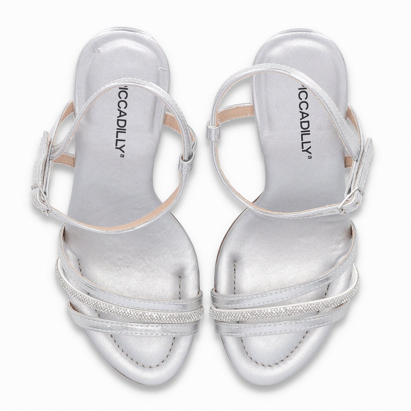 Sandalia Mujer Plateado/Strass Rafa Piccadilly