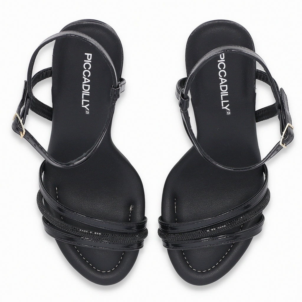 Sandalia Mujer Negro/Strass Rafa Piccadilly