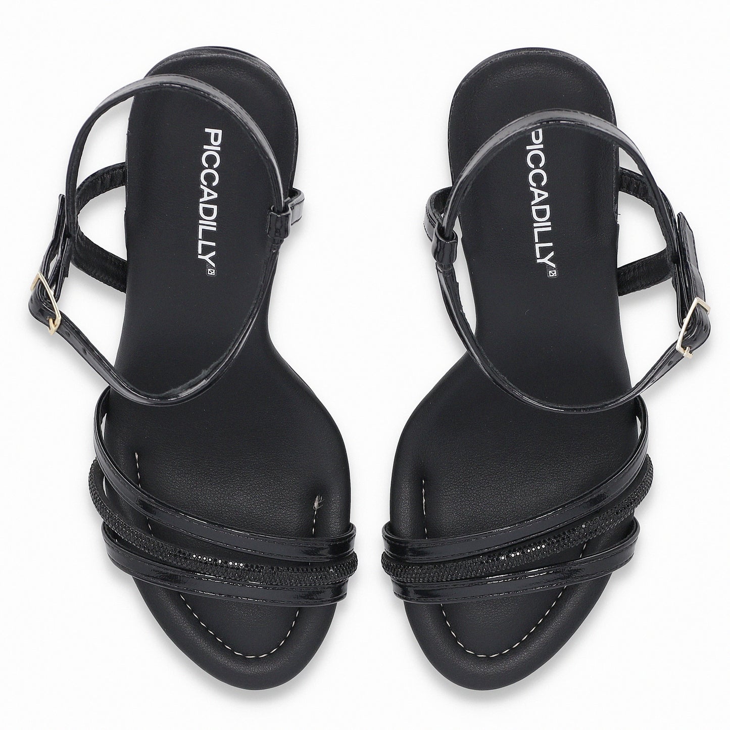 Sandalia Mujer Negro/Strass Rafa Piccadilly