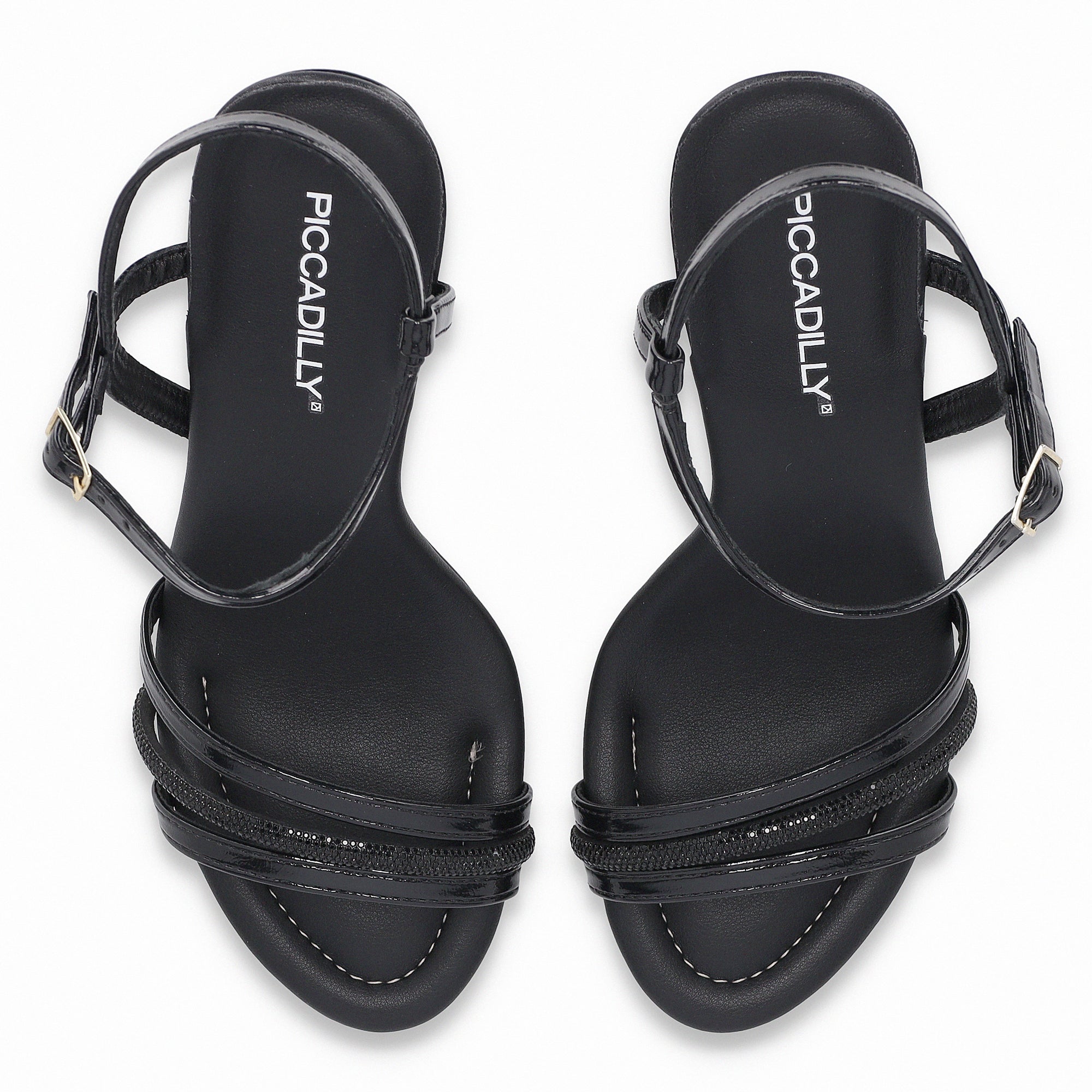 Sandalia Mujer Negro/Strass Rafa Piccadilly