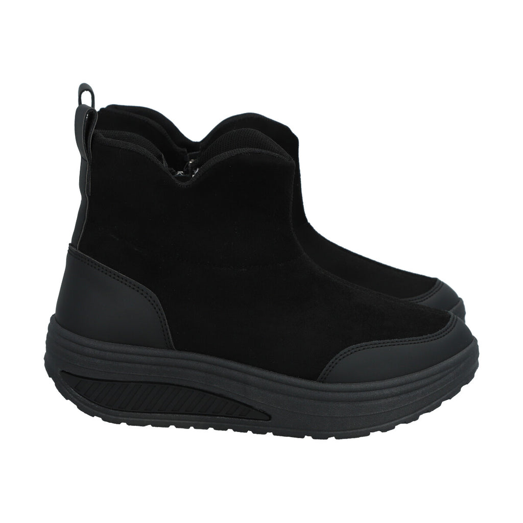 Botin Mujer Negro Plataforma Sole Police