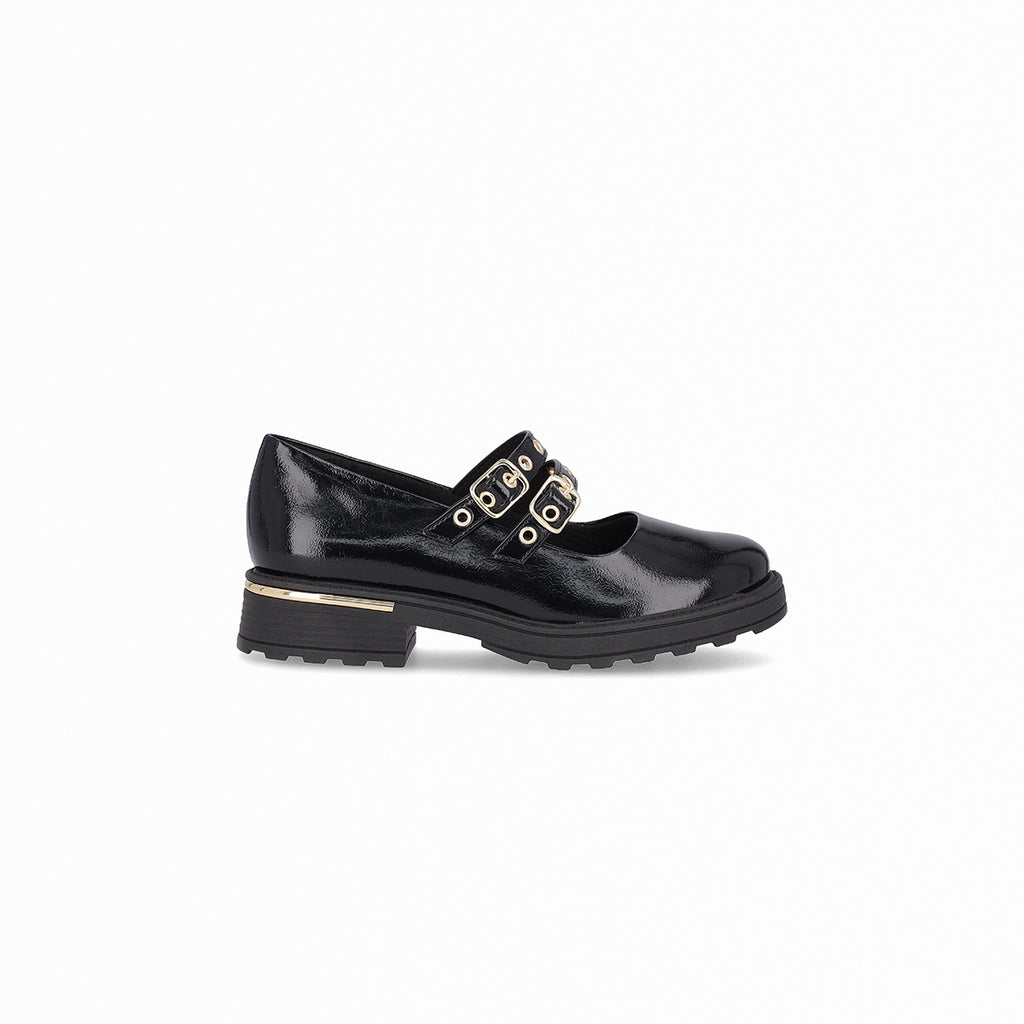 Mocasin Mary Jane Gisa Negro