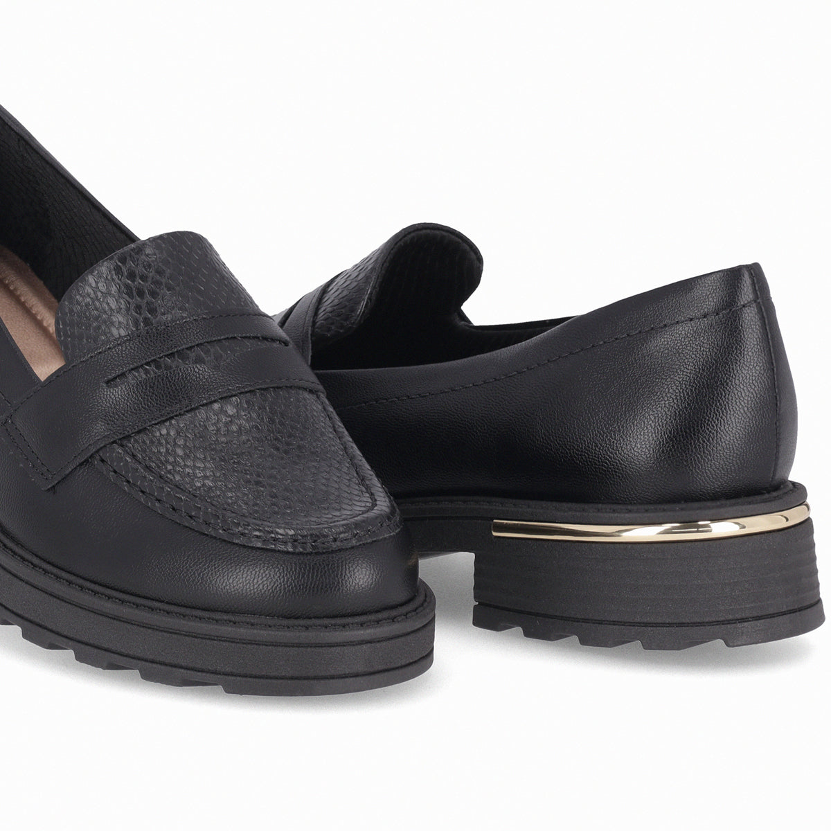 Mocasín Mujer Negro/Snake Gisa Piccadilly