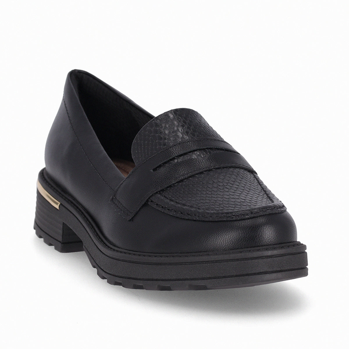 Mocasín Mujer Negro/Snake Gisa Piccadilly