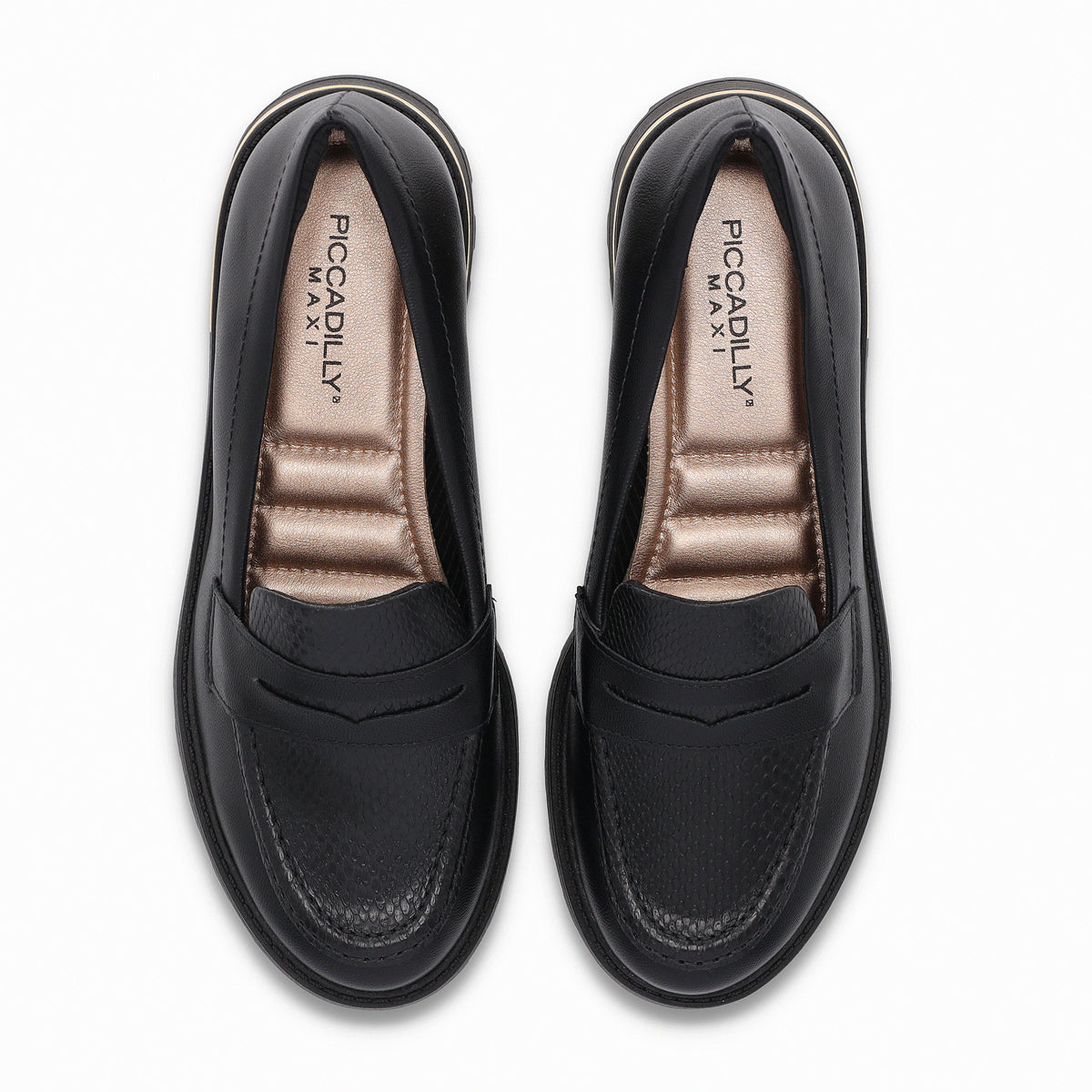 Mocasín Mujer Negro/Snake Gisa Piccadilly