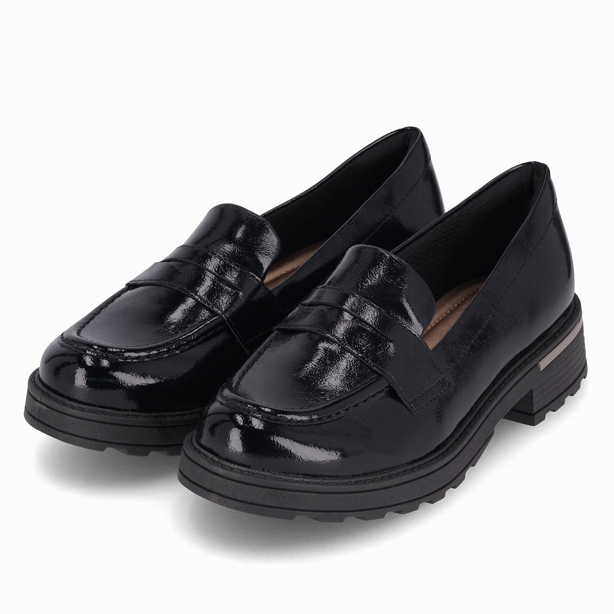 Mocasín Mujer Negro/Charol Gisa Piccadilly