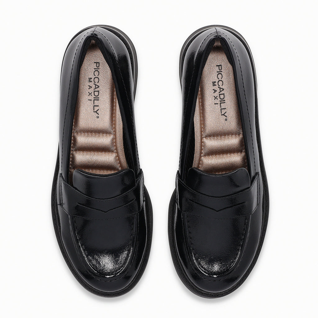 Mocasín Mujer Negro/Charol Gisa Piccadilly