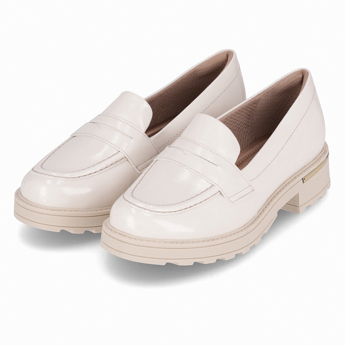 Mocasín Mujer Crema/Charol Gisa Piccadilly