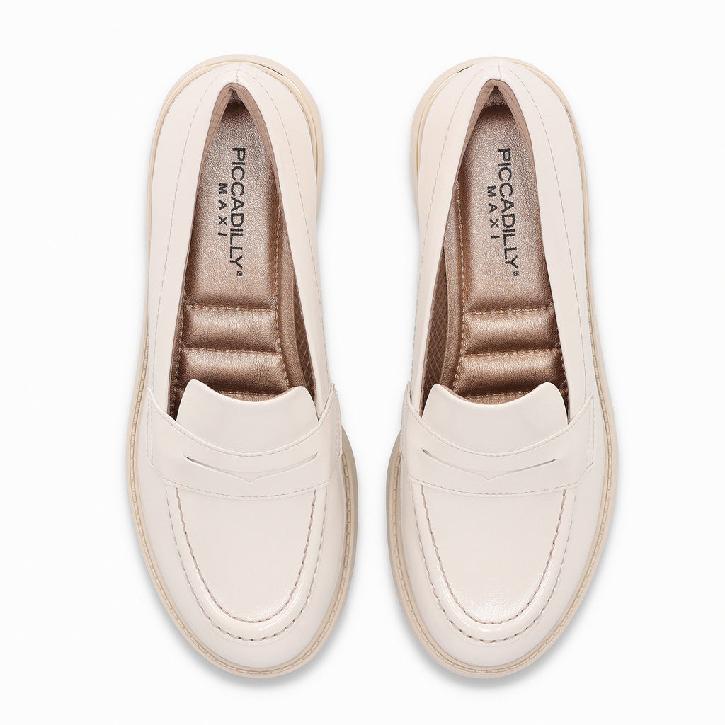 Mocasín Mujer Crema/Charol Gisa Piccadilly