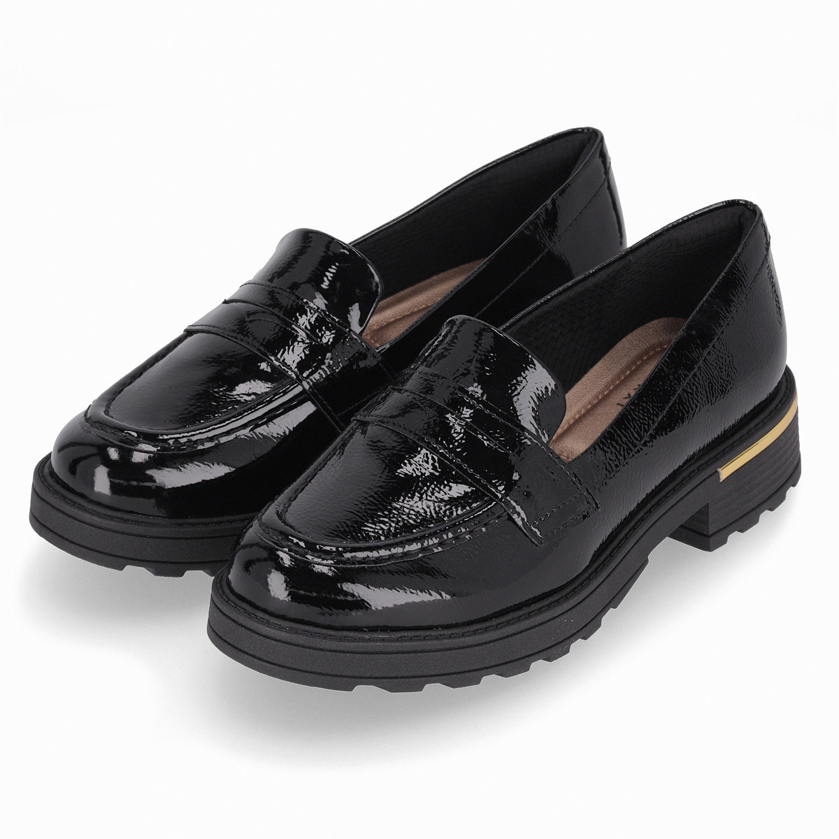 Mocasin Mujer Negro/Charol Gisa 02 Piccadilly