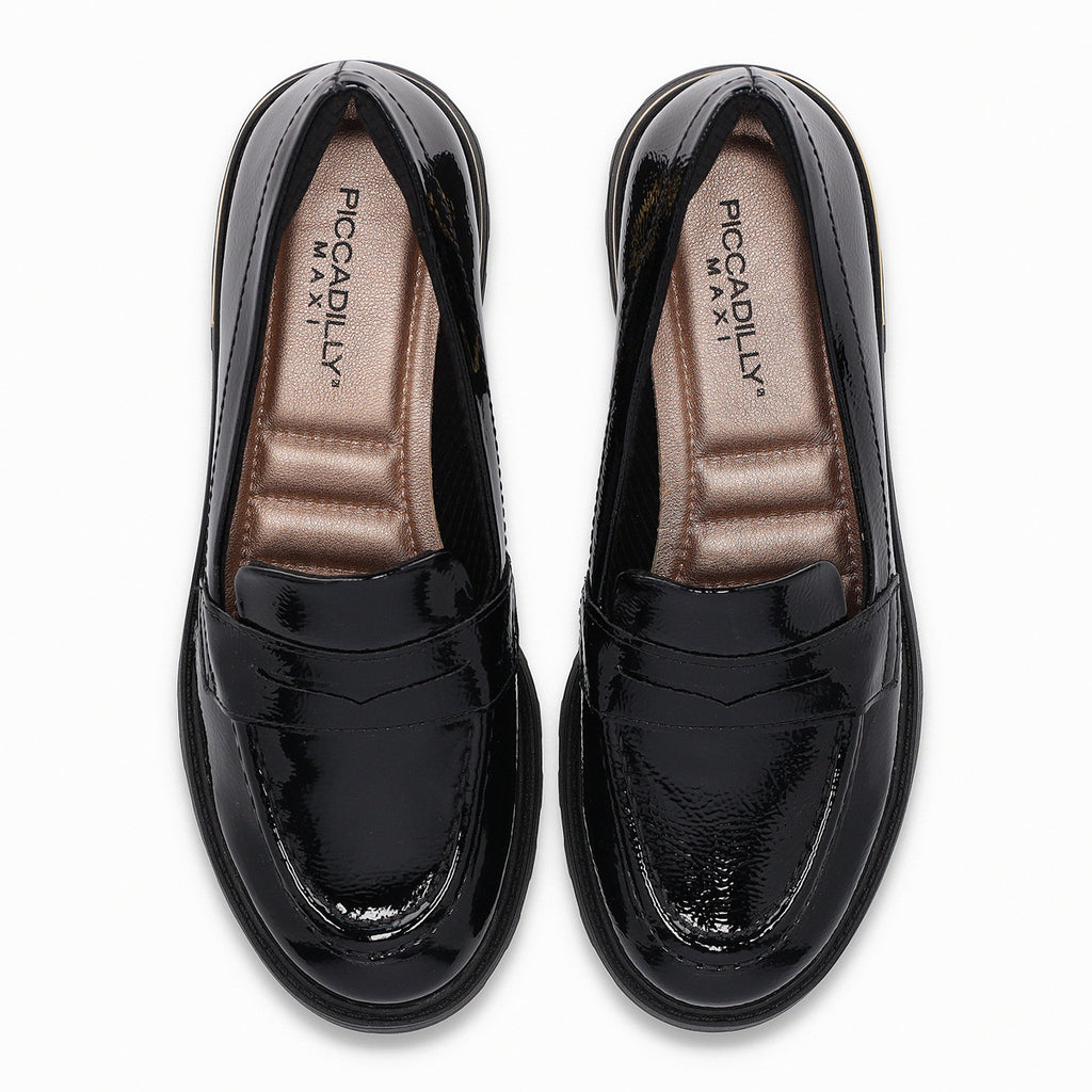 Mocasin Mujer Negro/Charol Gisa 02 Piccadilly