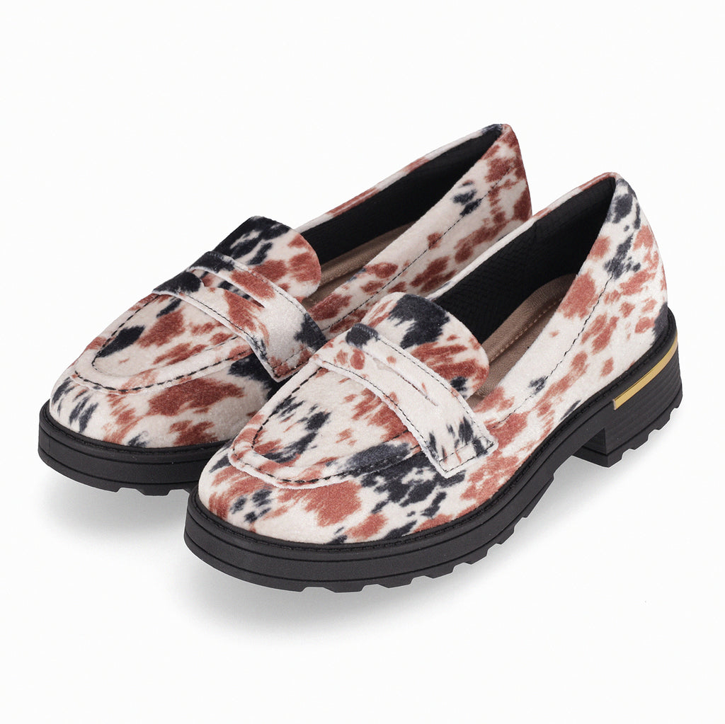 Mocasin Mujer Cow Print Gisa Piccadilly