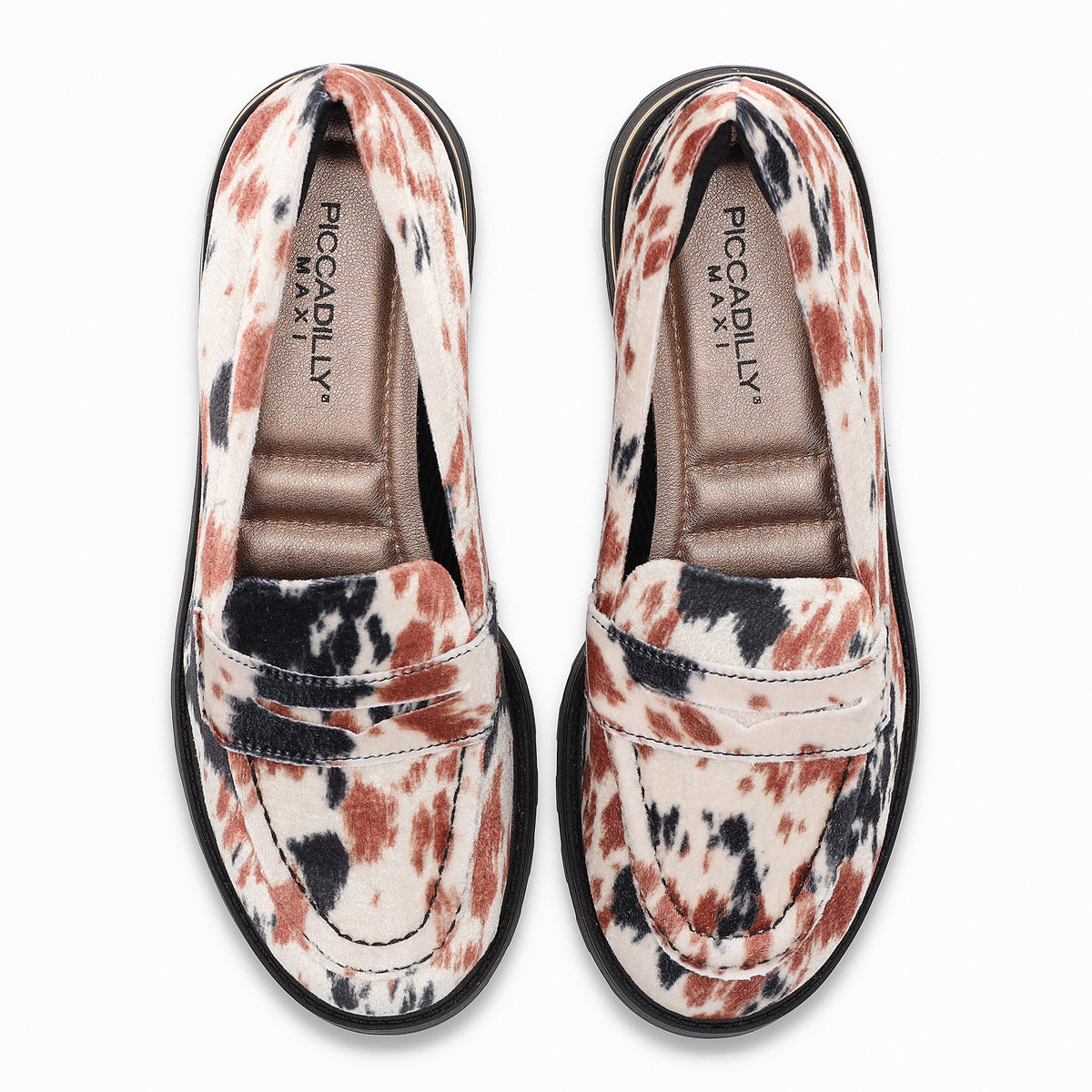 Mocasin Mujer Cow Print Gisa Piccadilly