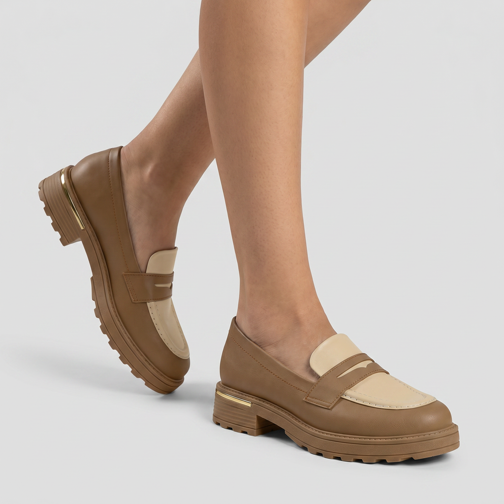 Mocasin Mujer Café/Beige Gisa 75 Piccadilly