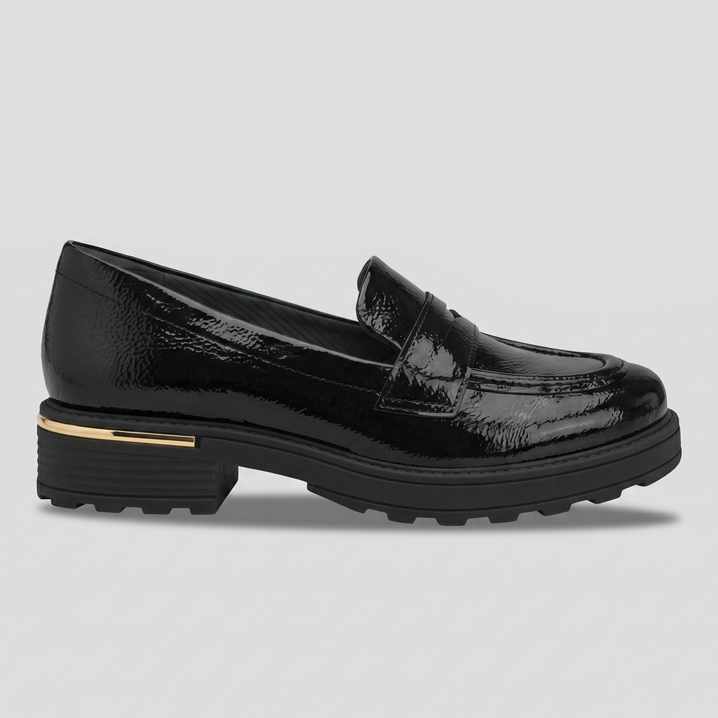 Mocasin Mujer Negro/Charol Gisa 75 Piccadilly