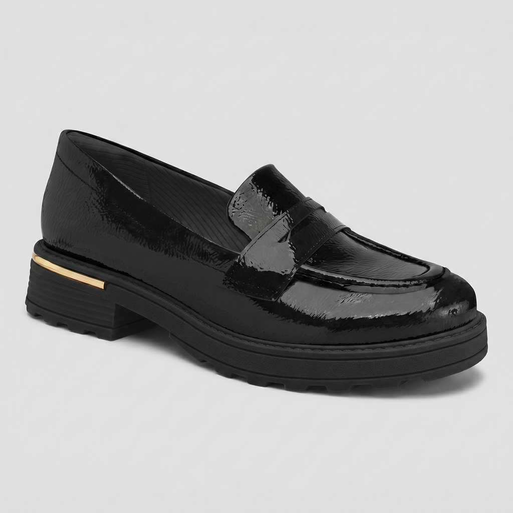Mocasin Mujer Negro/Charol Gisa 75 Piccadilly