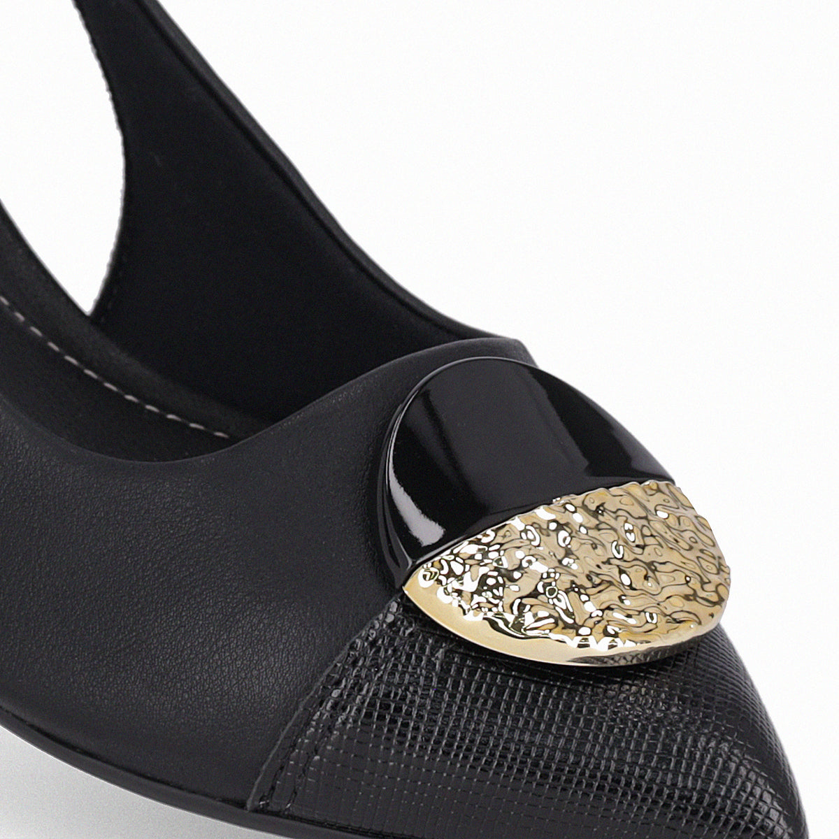 Zapato Mujer Negro/Dorado Taci 80 Piccadilly