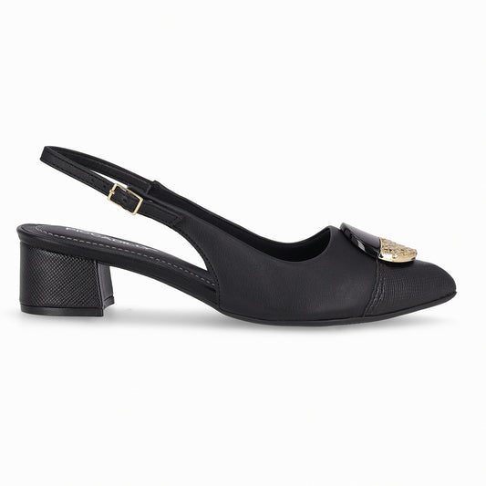 Zapato Mujer Negro/Dorado Taci 80 Piccadilly