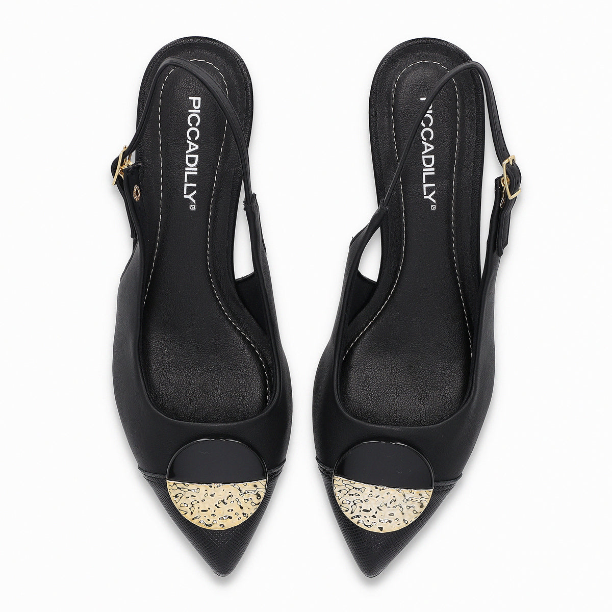 Zapato Mujer Negro/Dorado Taci 80 Piccadilly