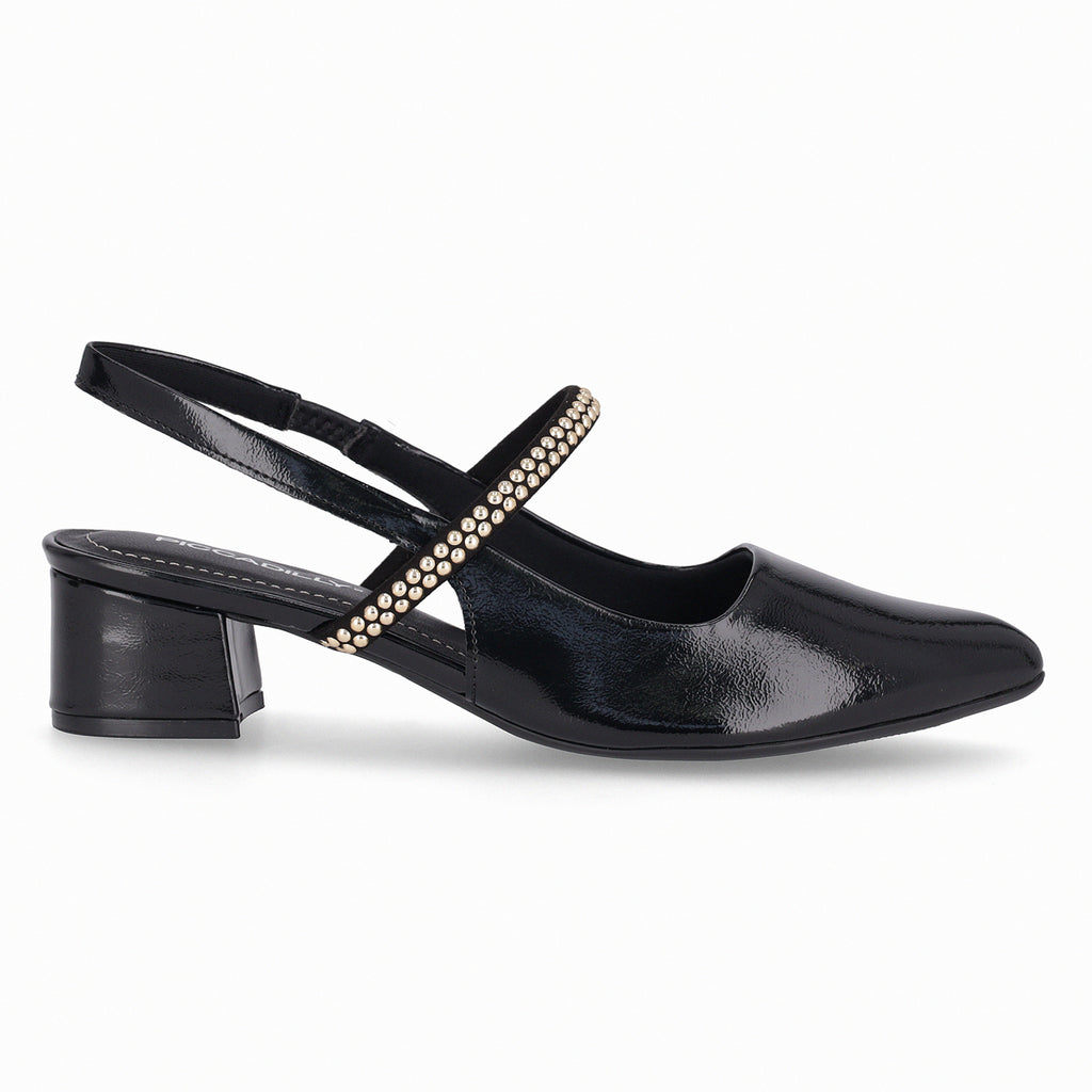 Zapato Mujer Negro/Dorado Taci 84 Piccadilly