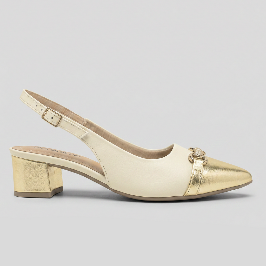 Zapato Mujer Crema/Dorado Taci 28 Piccadilly