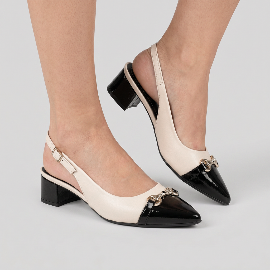 Zapato Mujer Negro/Crema Taci 19 Piccadilly