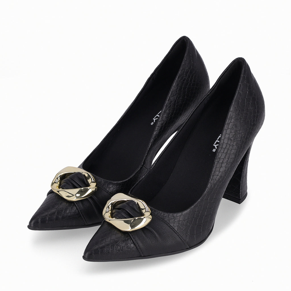 Zapato Mujer Negro/Dorado Silvana 42 Piccadilly