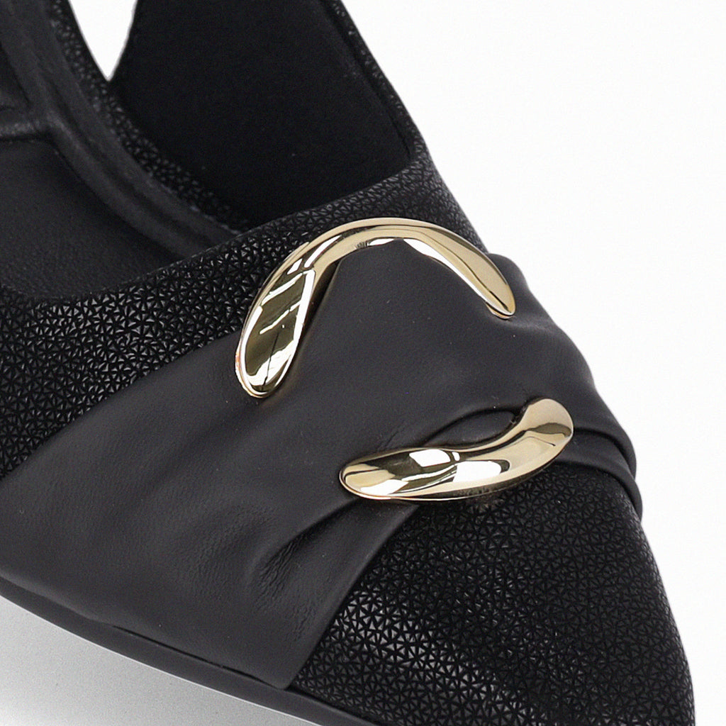 Zapato Mujer Dorado/Negro Irene Piccadilly