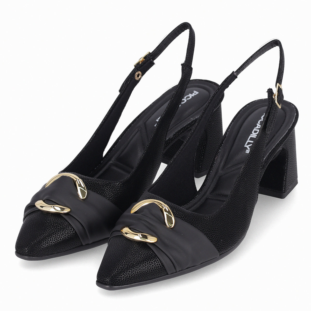 Zapato Mujer Dorado/Negro Irene Piccadilly