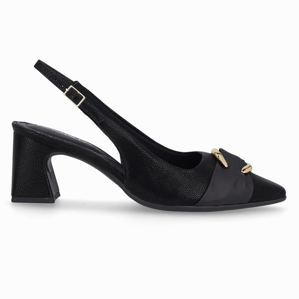 Zapato Mujer Dorado/Negro Irene Piccadilly