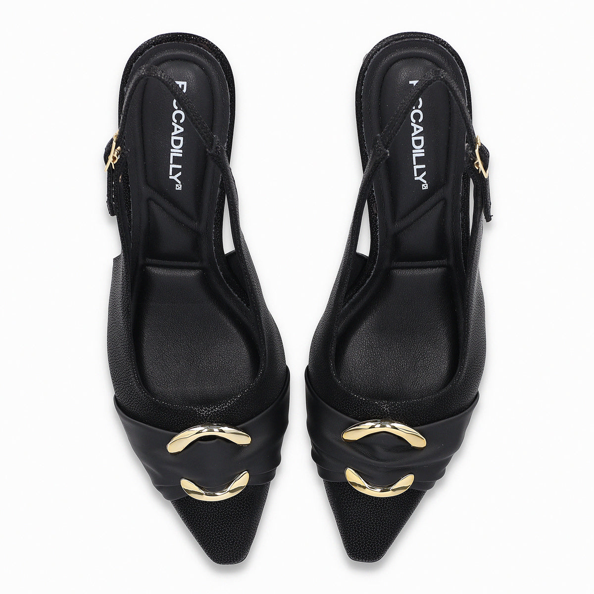 Zapato Mujer Dorado/Negro Irene Piccadilly