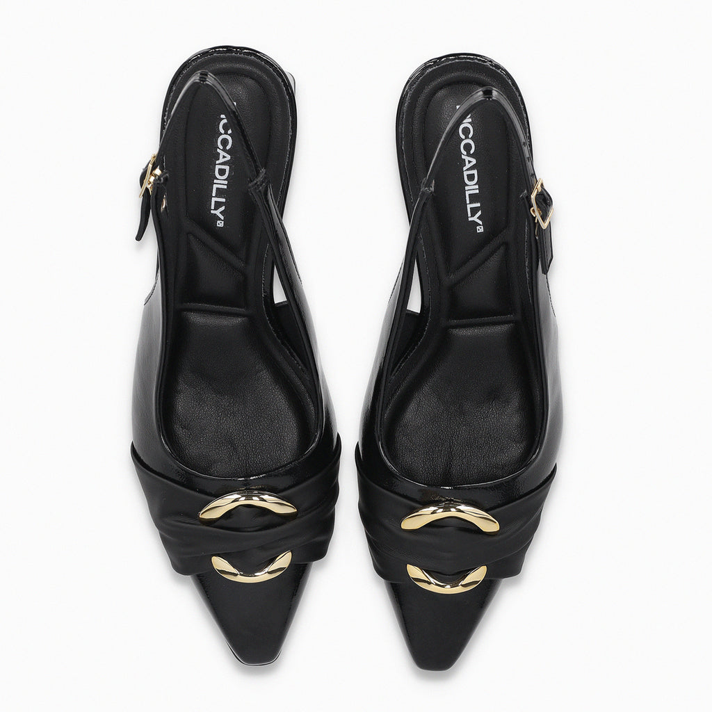 Zapato Mujer Negro/Dorado Irene Piccadilly