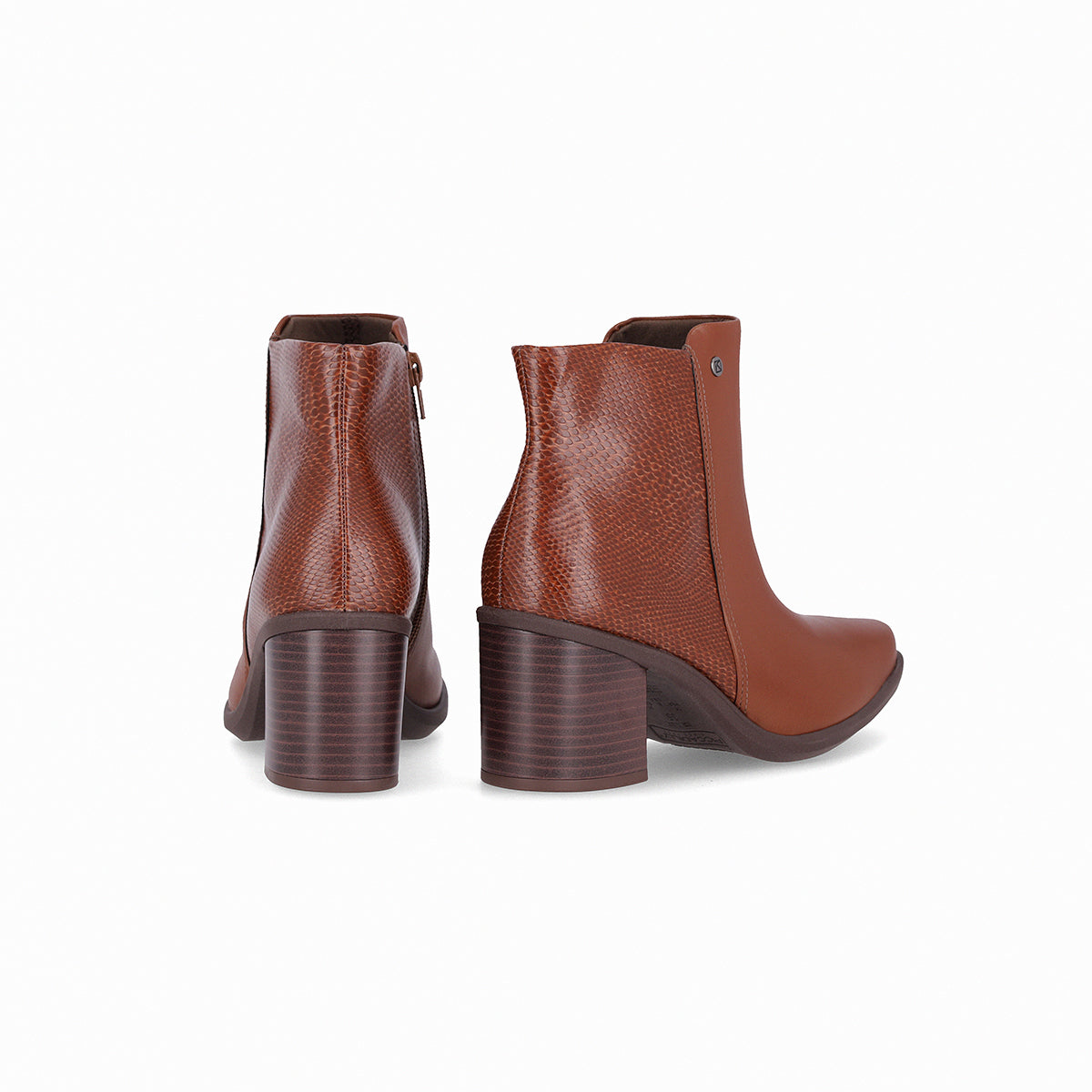 Botin Mujer Café/Snake Irene 734 Piccadilly