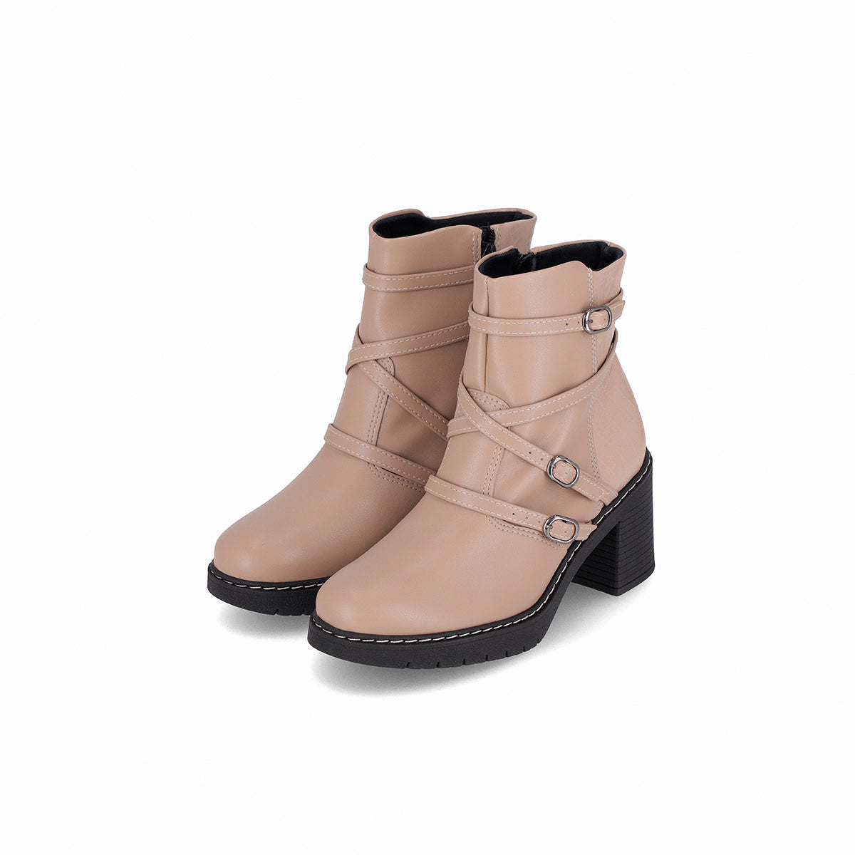 Bota Mujer Beige Denise/Hebillas Piccadilly