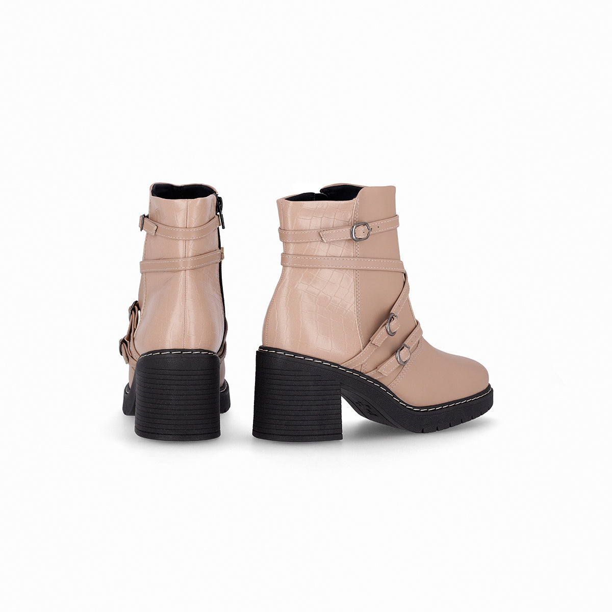 Bota Mujer Beige Denise/Hebillas Piccadilly