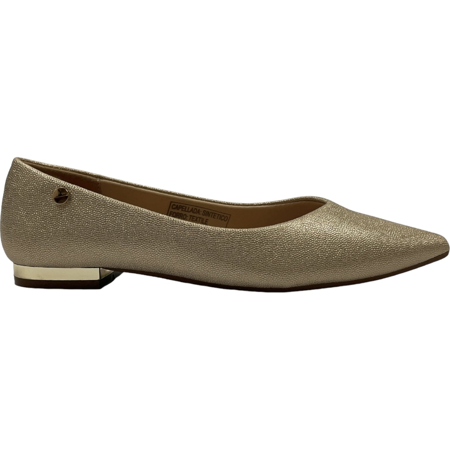 Zapato Mujer Dorado Taco Bajo Sisi Detogni