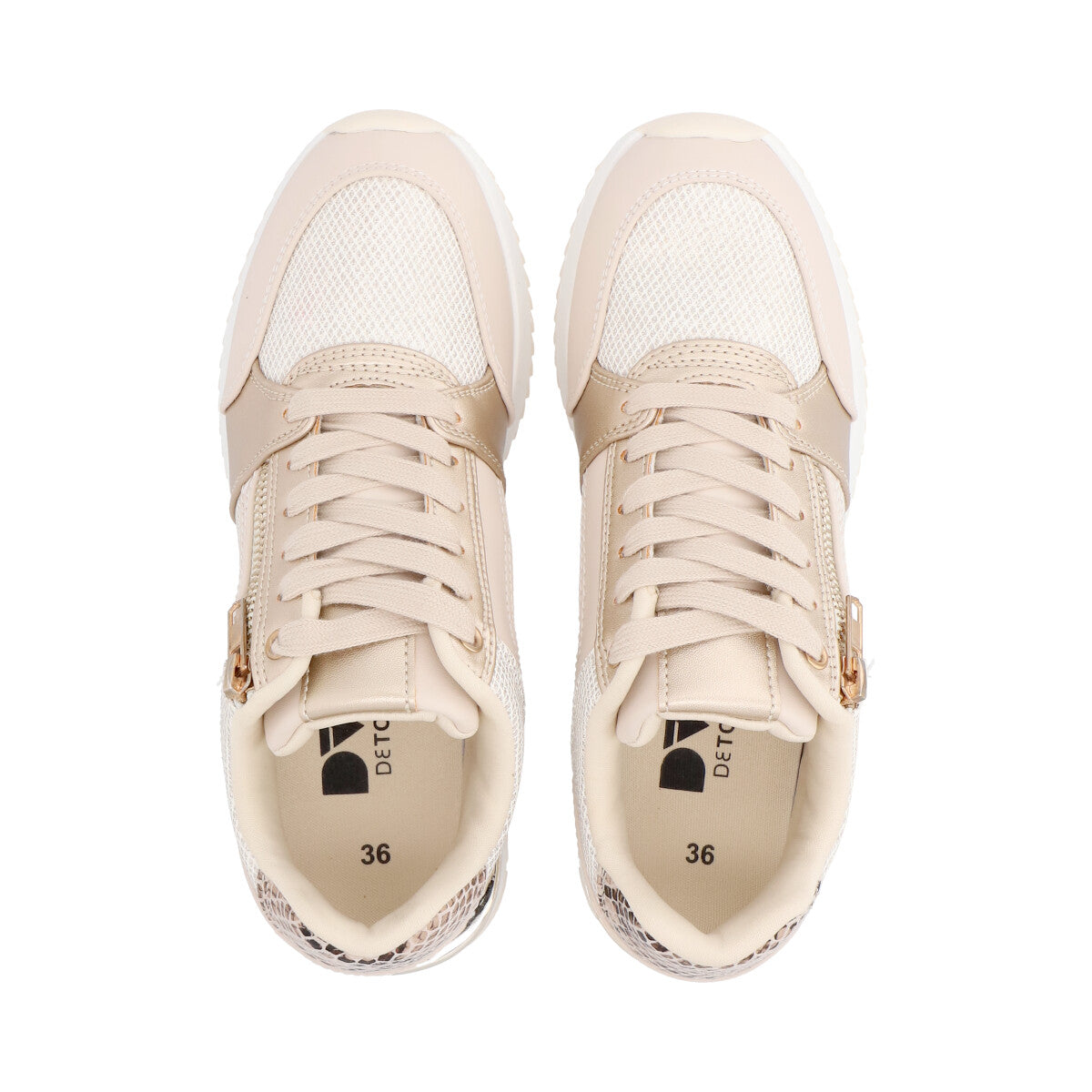 Zapatilla Urbana Mujer Dorado Elena Detogni