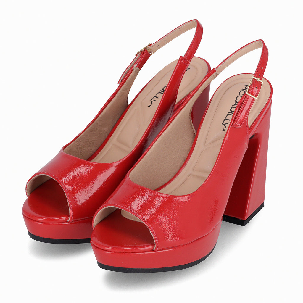 Sandalia Mujer Rojo/Charol Cristine Piccadilly