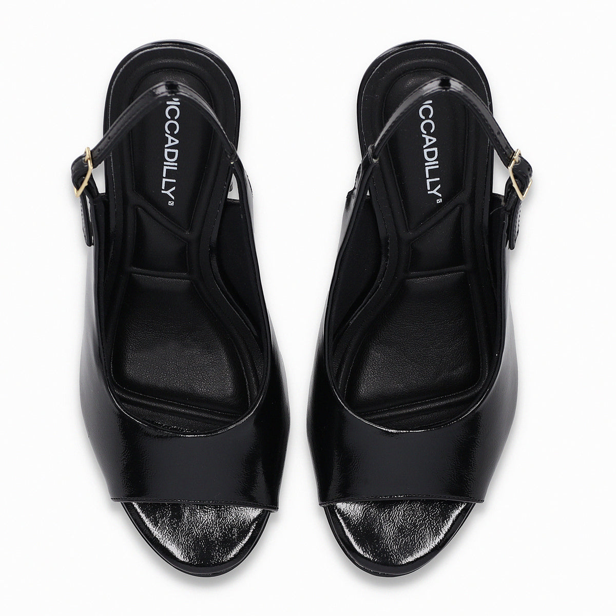 Sandalia Mujer Negro/Charol  Cristine Piccadilly