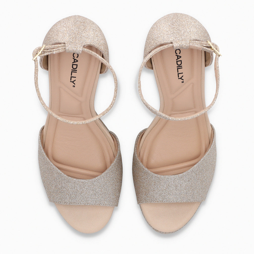 Sandalia Mujer Champagne/Glitter Cristine 319 Piccadilly