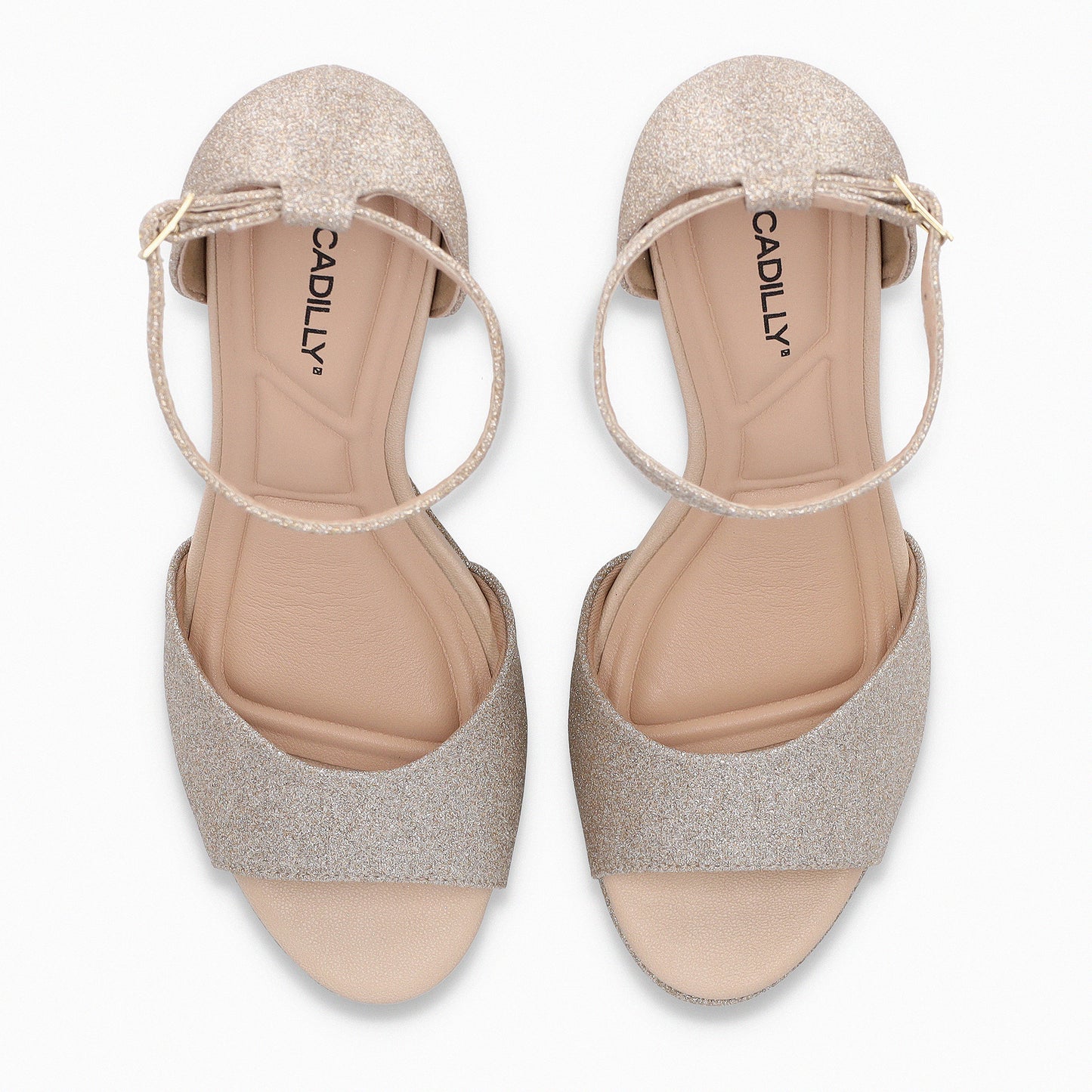 Sandalia Mujer Champagne/Glitter Cristine 319 Piccadilly