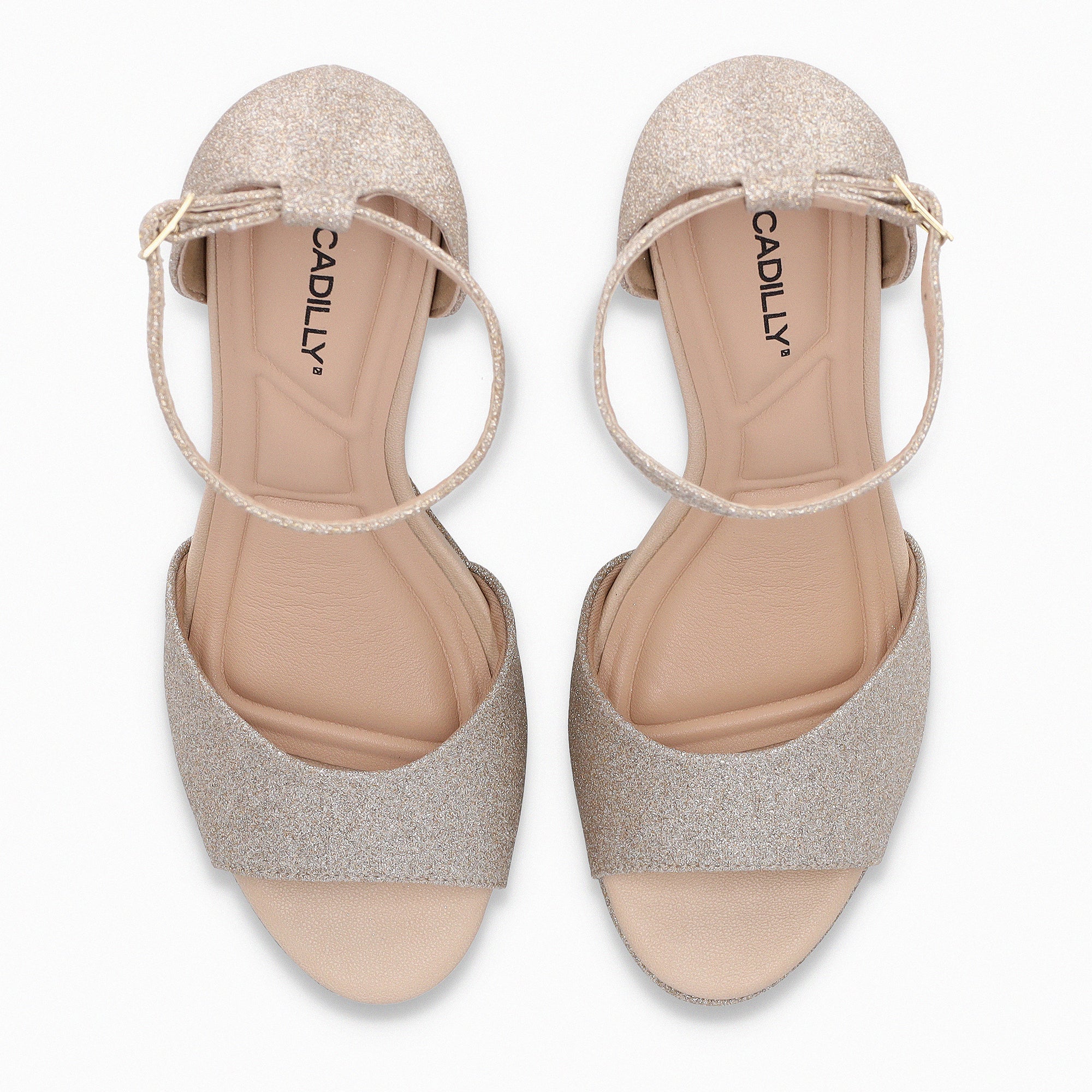 Sandalia Mujer Champagne/Glitter Cristine 319 Piccadilly