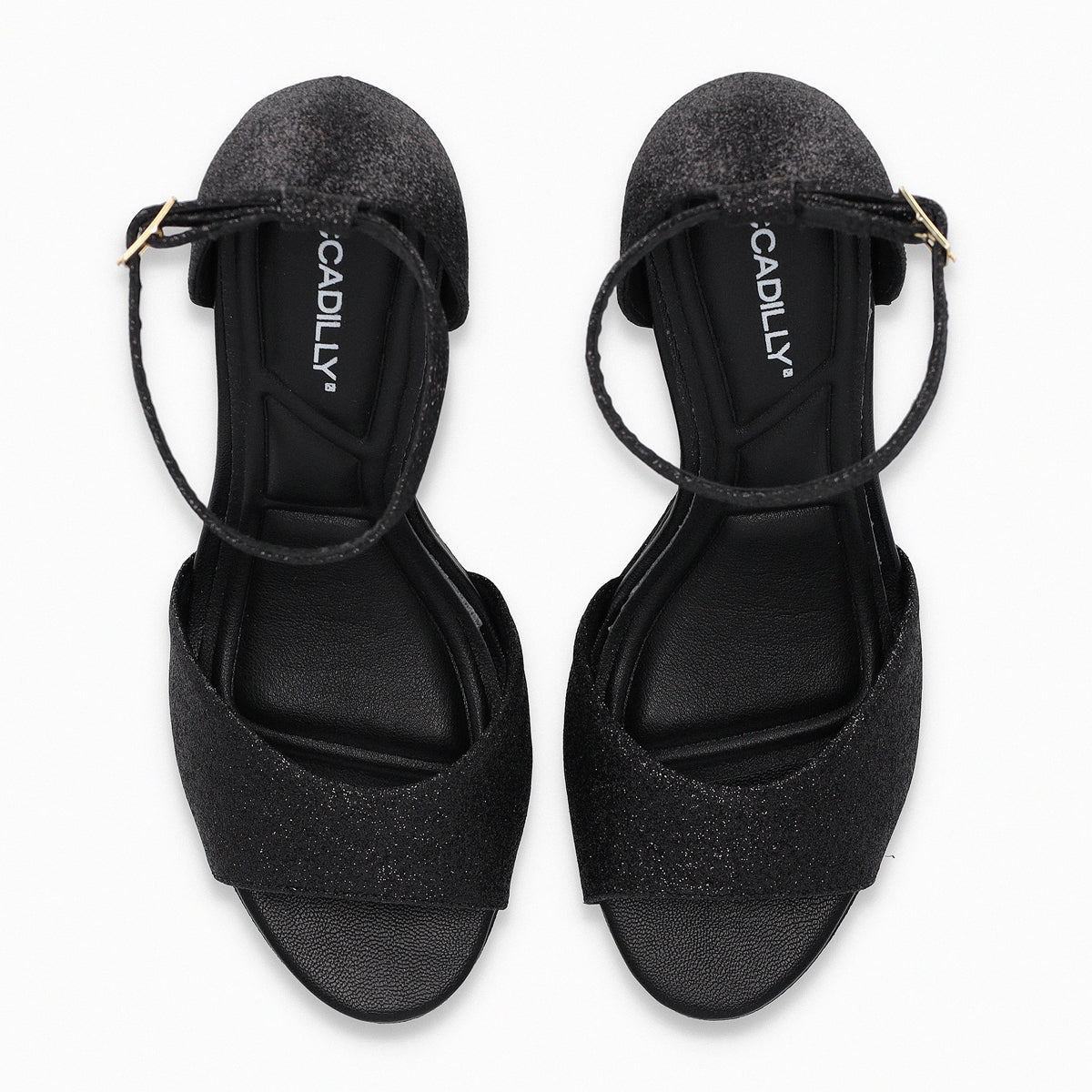 Sandalia Mujer Negro/Glitter  Cristine Piccadilly